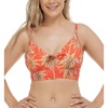 image:imageBody Glove Womens Olivia Cup Bikini Top Swimsuit with Adjustable Tie BackBalata Garden Coral
