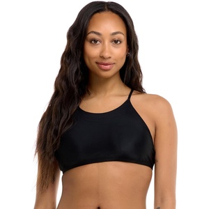 image:imageBody Glove Womens Smoothies Alesha Solid High Neck Bikini Top Swimsuit with Adjustable 2Way Back DetailBlack