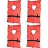 image:imageMethod  USCGA Type III Nylon PFDBlackLXL and 4Pack Type II Life Jackets with Clear Storage Bag US Coast Guard Approved Universal Size