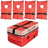 image:imageMethod  USCGA Type III Nylon PFDBlackLXL and 4Pack Type II Life Jackets with Clear Storage Bag US Coast Guard Approved Universal Size