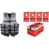 image:imageMethod  USCGA Type III Nylon PFDBlackLXL and 4Pack Type II Life Jackets with Clear Storage Bag US Coast Guard Approved Universal Size
