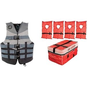 image:imageMethod  USCGA Type III Nylon PFDBlackLXL and 4Pack Type II Life Jackets with Clear Storage Bag US Coast Guard Approved Universal Size