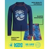 image:imageBody Glove Boys Swim Set  4 Piece UPF 50 Swim Trunks and Rash Guard for Boys Kids Swimwear Set Sizes 412TurquoiseNavy Swims