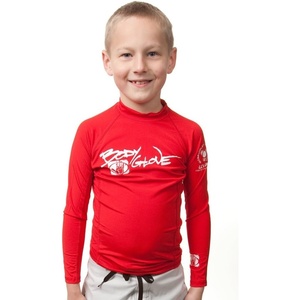 image:imageBody Glove Basic Deluxe Juniors Long Sleeve Rash GuardRed