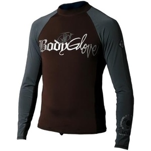 image:imageBody Glove Basic Deluxe Long Sleeve Rash GuardChocolaeCharcoalBlack