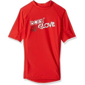 image:imageBody Glove sa Fitted Boys Basic RashguardsRed
