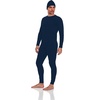 image:imageBody Glove 3 Piece Mens Fleece Lined Thermal Set Long Underwear Thermals Insulated Base Layer Top and Bottoms and BeanieNavy