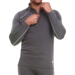 image:imageBody Glove Mens Thermal Top Warm Winter Shirt Collared Long Sleeve Thermal Undershirt for MenGrey