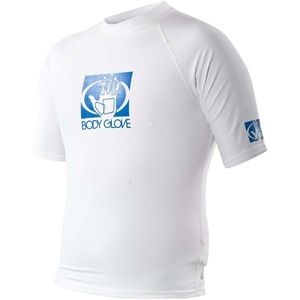image:imageBody Glove Wetsuit Co Mens Basic Fitted Short Arm RashguardWhite