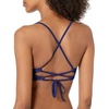 image:imageBody Glove Womens Smoothies Mika Solid Halter Triangle Bikini Top Swimsuit with Cross Tie BackSmoothies Midnight