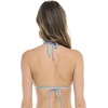 image:imageEvelyn Fixed Triangle Bikini Top Swimsuit with Adjustable 2way Back DetailAzores Blue Leaf Print
