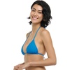 image:imageEvelyn Fixed Triangle Bikini Top Swimsuit with Adjustable 2way Back DetailBlue Wave