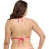 image:imageEvelyn Fixed Triangle Bikini Top Swimsuit with Adjustable 2way Back DetailBubble Gum