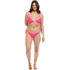 image:imageEvelyn Fixed Triangle Bikini Top Swimsuit with Adjustable 2way Back DetailBubble Gum