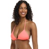 image:imageEvelyn Fixed Triangle Bikini Top Swimsuit with Adjustable 2way Back DetailCoral