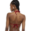 image:imageEvelyn Fixed Triangle Bikini Top Swimsuit with Adjustable 2way Back DetailCranberry