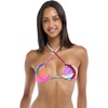 image:imageEvelyn Fixed Triangle Bikini Top Swimsuit with Adjustable 2way Back DetailHype Abstract Print