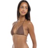 image:imageEvelyn Fixed Triangle Bikini Top Swimsuit with Adjustable 2way Back DetailLatte