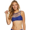 image:imageBody Glove Smoothies Midnight Ivy High Neck Strappy Bikini Top Small Blue