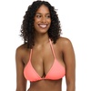 image:imageEvelyn Fixed Triangle Bikini Top Swimsuit with Adjustable 2way Back DetailCoral