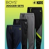 image:imageBody Glove Boys Sweatpants 4 Pack Active Performance Tricot Jogger Pants  Soft Stretch Tricot with Drawstring Waists Four Everyday Athletic Bottoms for School and PlayBlackLimeBlue Triangle