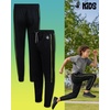 image:imageBody Glove Boys Sweatpants 4 Pack Active Performance Tricot Jogger Pants  Soft Stretch Tricot with Drawstring Waists Four Everyday Athletic Bottoms for School and PlayBlackGreyBlackNavy