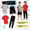 image:imageBody Glove Clothes Boys 4Piece Active Pant Set with 2 Short Sleeve Tees Jogger Pants amp Shorts Everyday Outfit Sizes 2T12Gray Red