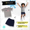 image:imageBody Glove Clothes Boys Americana 2 Pc Short Set Sizes 4 56 78  Patriotic Tee and Shorts Outfit for KidsGray  Blue
