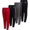 image:imageBody Glove Boys Sweatpants 4 Pack Active Performance Tricot Jogger Pants  Soft Stretch Tricot with Drawstring Waists Four Everyday Athletic Bottoms for School and PlayBlackGreyRedBlack