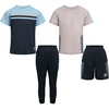 image:imageBody Glove Clothes Boys 4Piece Active Pant Set with 2 Short Sleeve Tees Jogger Pants amp Shorts Everyday Outfit Sizes 2T12Gray Blue