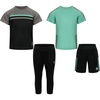 image:imageBody Glove Clothes Boys 4Piece Active Pant Set with 2 Short Sleeve Tees Jogger Pants amp Shorts Everyday Outfit Sizes 2T12Green Black