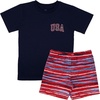 image:imageBody Glove Clothes Boys Americana 2 Pc Short Set Sizes 4 56 78  Patriotic Tee and Shorts Outfit for KidsBlue  Red
