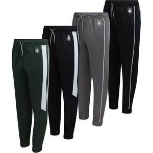 image:imageBody Glove Boys Sweatpants 4 Pack Active Performance Tricot Jogger Pants  Soft Stretch Tricot with Drawstring Waists Four Everyday Athletic Bottoms for School and PlayGreenBlackBlackGrey