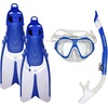 image:imageBody Glove Adults Snorkel Set with Travel Bag Tempered Glass Diving Mask Silicone Goggle Swimming Fins Free Breathing AntiLeak Dry Top Flex Tube for Snorkeling Swimming Scuba DivingSmallMedium