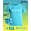 image:imageBody Glove Boys Rashguard Set UPF 50 Swim Shirt amp Bord Shorts Bathing Suit  SunBlocking Coverage with a FastDrying Feel Comfortable WaterReady Protection for Kids 514Aqua Short Sleeve