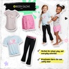 image:imageBody Glove Clothes Girls 4Piece Active Pant Set with 2 Short Sleeve Graphic Tees Jogger Pants amp Shorts Sizes 2T12Blue Gray