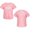 image:imageBody Glove Clothes Girls 4Piece Active Pant Set with 2 Short Sleeve Graphic Tees Jogger Pants amp Shorts Sizes 2T12Peach Gray