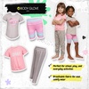 image:imageBody Glove Clothes Girls 4Piece Active Pant Set with 2 Short Sleeve Graphic Tees Jogger Pants amp Shorts Sizes 2T12Peach Gray