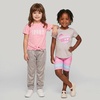 image:imageBody Glove Clothes Girls 4Piece Active Pant Set with 2 Short Sleeve Graphic Tees Jogger Pants amp Shorts Sizes 2T12Peach Gray