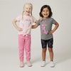 image:imageBody Glove Clothes Girls 4Piece Active Pant Set with 2 Short Sleeve Graphic Tees Jogger Pants amp Shorts Sizes 2T12Pink Dark Gray