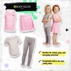 image:imageBody Glove Clothes Girls 4Piece Active Pant Set with 2 Short Sleeve Graphic Tees Jogger Pants amp Shorts Sizes 2T12Pink Gray