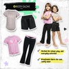 image:imageBody Glove Clothes Girls 4Piece Active Pant Set with 2 Short Sleeve Graphic Tees Jogger Pants amp Shorts Sizes 2T12Violet Gray