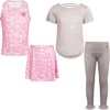 image:imageBody Glove Clothes Girls 4Piece Active Pant Set with 2 Short Sleeve Graphic Tees Jogger Pants amp Shorts Sizes 2T12Pink Gray