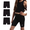 image:imageBody Glove Girls Athletic Shorts  3 Pack Soft Stretch Breathable Girls Bike Shorts  Stretch Cheer Dance Yoga ShortAll Black