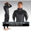 image:imageBody Glove Mens Phoenix 5545mm ChestZip Long Sleeve Hooded Full WetsuitBlack