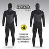 image:imageBody Glove Mens Phoenix 5545mm ChestZip Long Sleeve Hooded Full WetsuitBlack