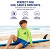 image:imageBody Glove Boys 2 Piece Swim Set Rash Guard amp Swim Trunks Sizes 412  UPF 50 Sun Protection QuickDry Lightweight Fabric for Beach and Pool Days Matching Print Stretch Comfort Fit for KidsNeon Lime Swirl