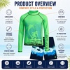 image:imageBody Glove Boys 2 Piece Swim Set Rash Guard amp Swim Trunks Sizes 412  UPF 50 Sun Protection QuickDry Lightweight Fabric for Beach and Pool Days Matching Print Stretch Comfort Fit for KidsGreen Blue Surf