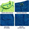image:imageBody Glove Boys 2 Piece Swim Set Rash Guard amp Swim Trunks Sizes 412  UPF 50 Sun Protection QuickDry Lightweight Fabric for Beach and Pool Days Matching Print Stretch Comfort Fit for KidsNeon Lime Swirl
