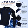 image:imageBody Glove Boys 2 Piece Swim Set Rash Guard amp Swim Trunks Sizes 412  UPF 50 Sun Protection QuickDry Lightweight Fabric for Beach and Pool Days Matching Print Stretch Comfort Fit for KidsBlackBlue Sharks